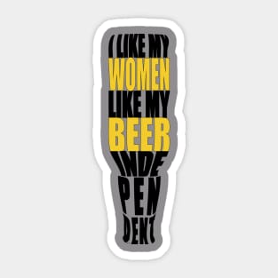 Independent Beer Women Sticker